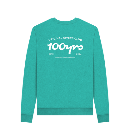 Seagrass Green Recycled Printed Sweater Back