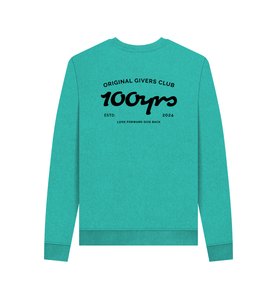 Seagrass Green Recycled Printed Sweater Back