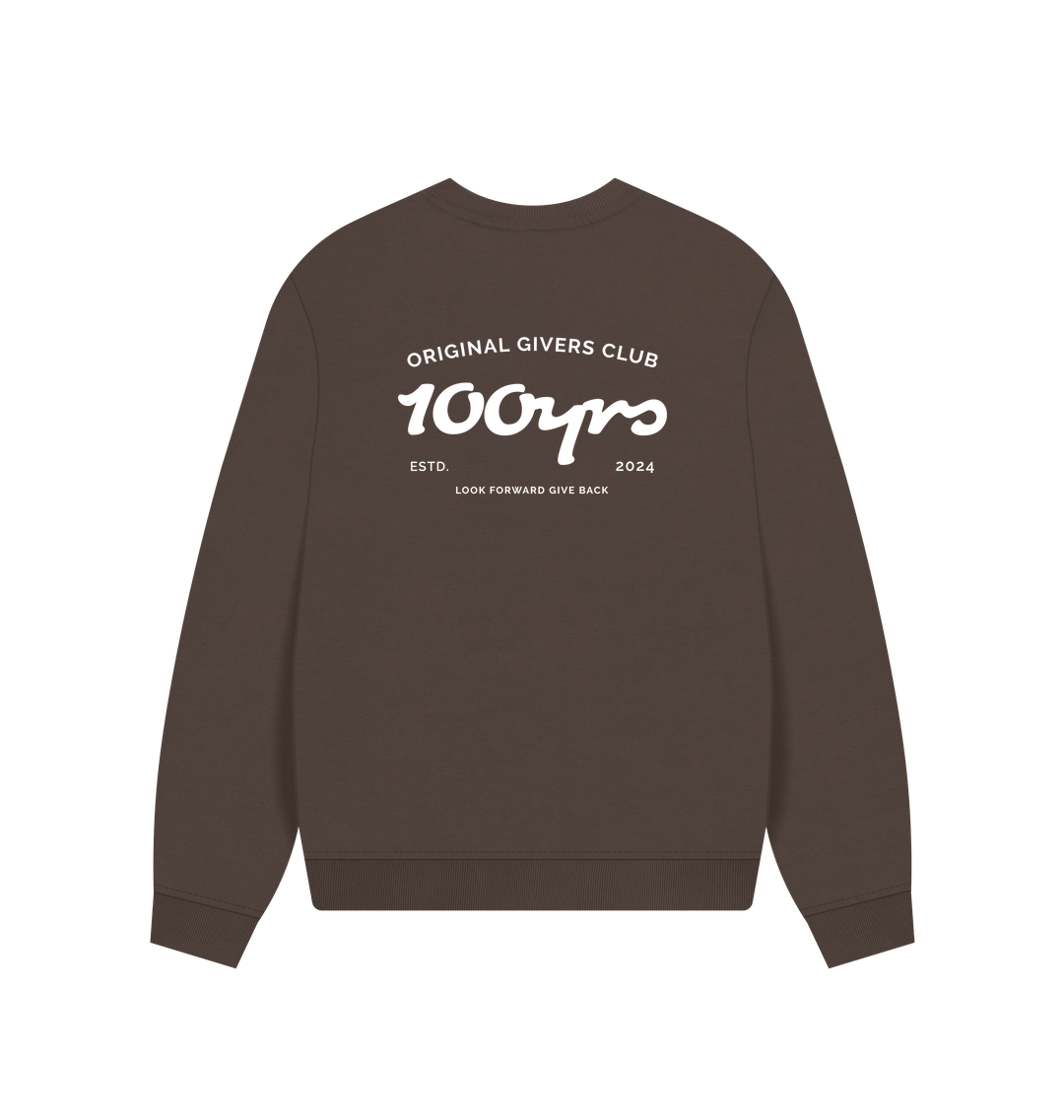 Chocolate Printed Sweater Back