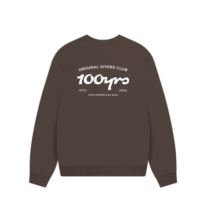 Chocolate Printed Sweater Back