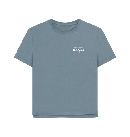 Stone Blue Printed T-shirt Front