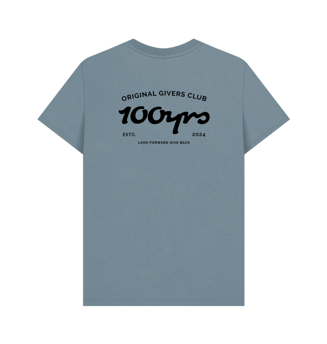 Stone Blue Printed T-shirt Back