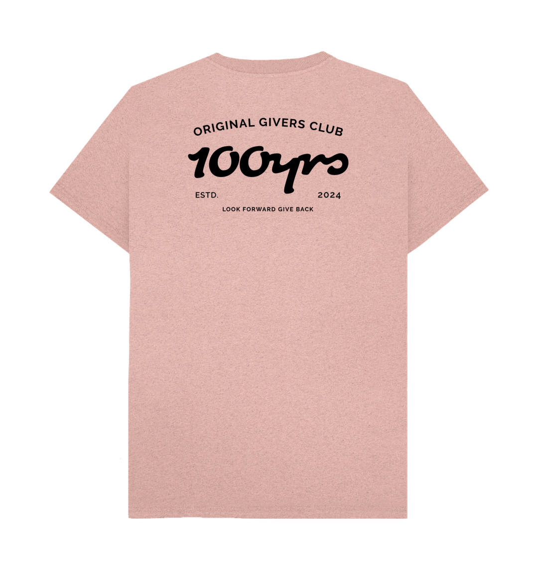 Sunset Pink Recycled Printed T-Shirt Back