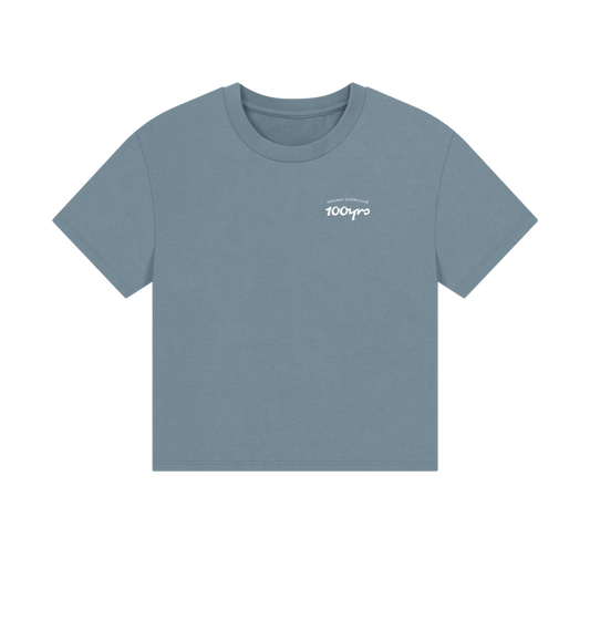 Stone Blue Printed T-shirt Front