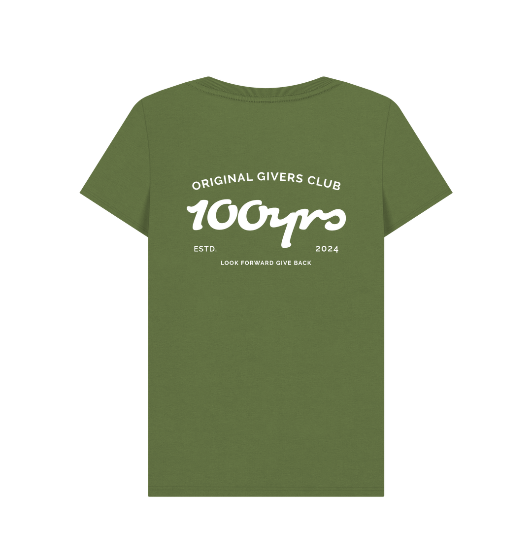 Khaki Printed T-shirt Back