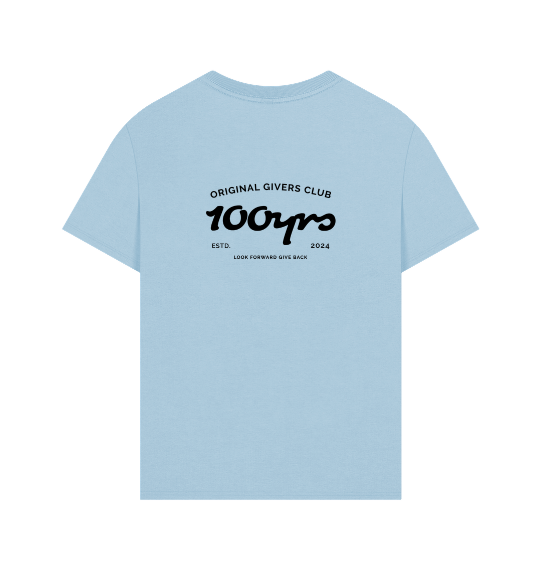 Milky Blue Printed T-shirt Back