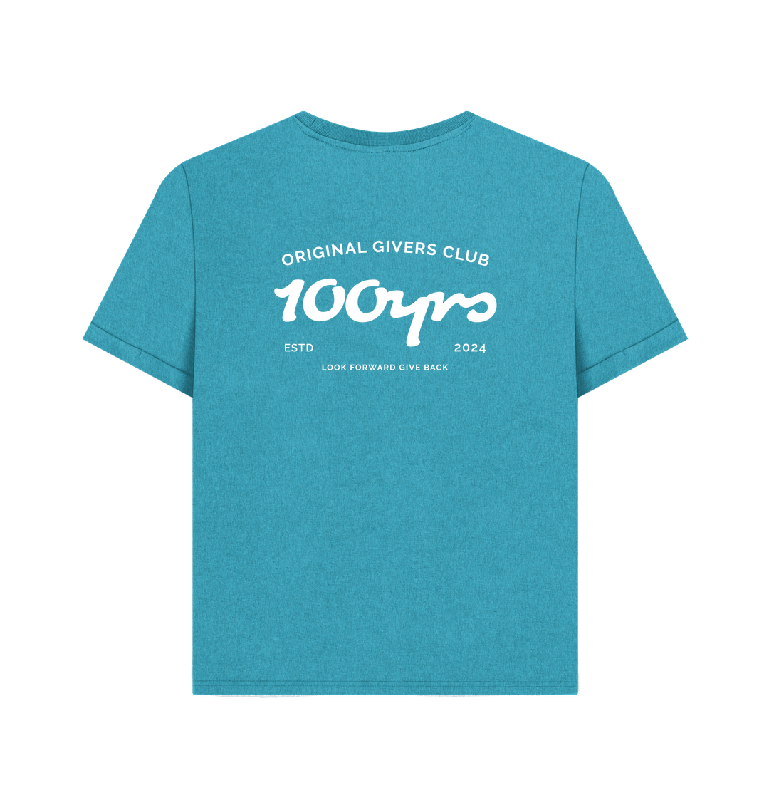 Ocean Blue Printed T-shirt Back