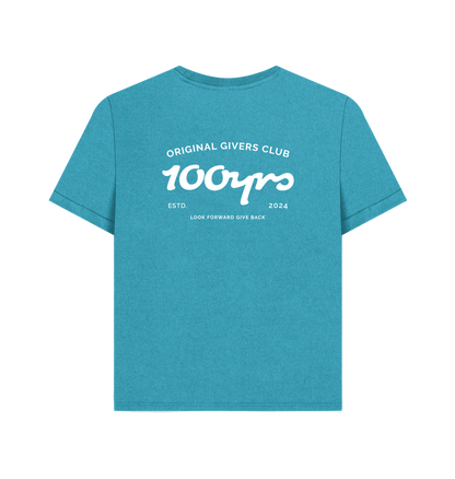 Ocean Blue Printed T-shirt Back