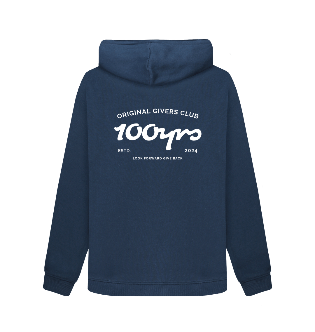 Navy Blue Printed Sweater Back