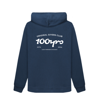 Navy Blue Printed Sweater Back