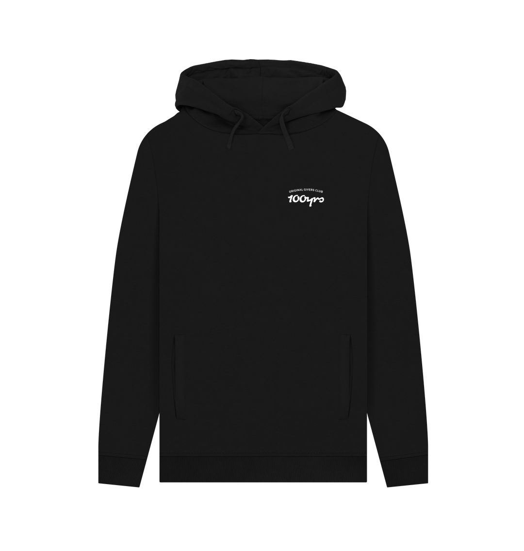 Black Recycled Hoody Front