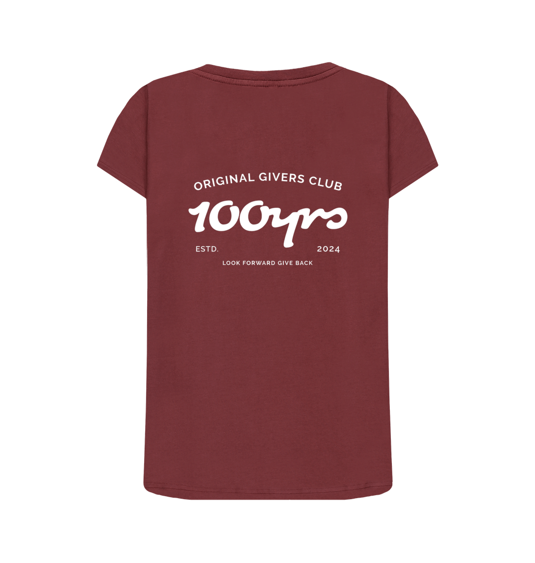Red Wine Printed T-shirt Back