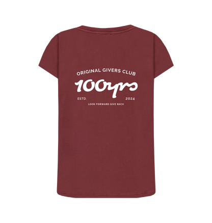 Red Wine Printed T-shirt Back