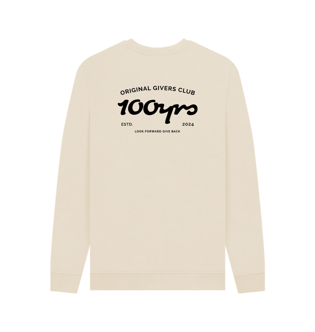 Oat Printed Sweater Back