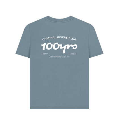 Stone Blue Printed T-shirt Back