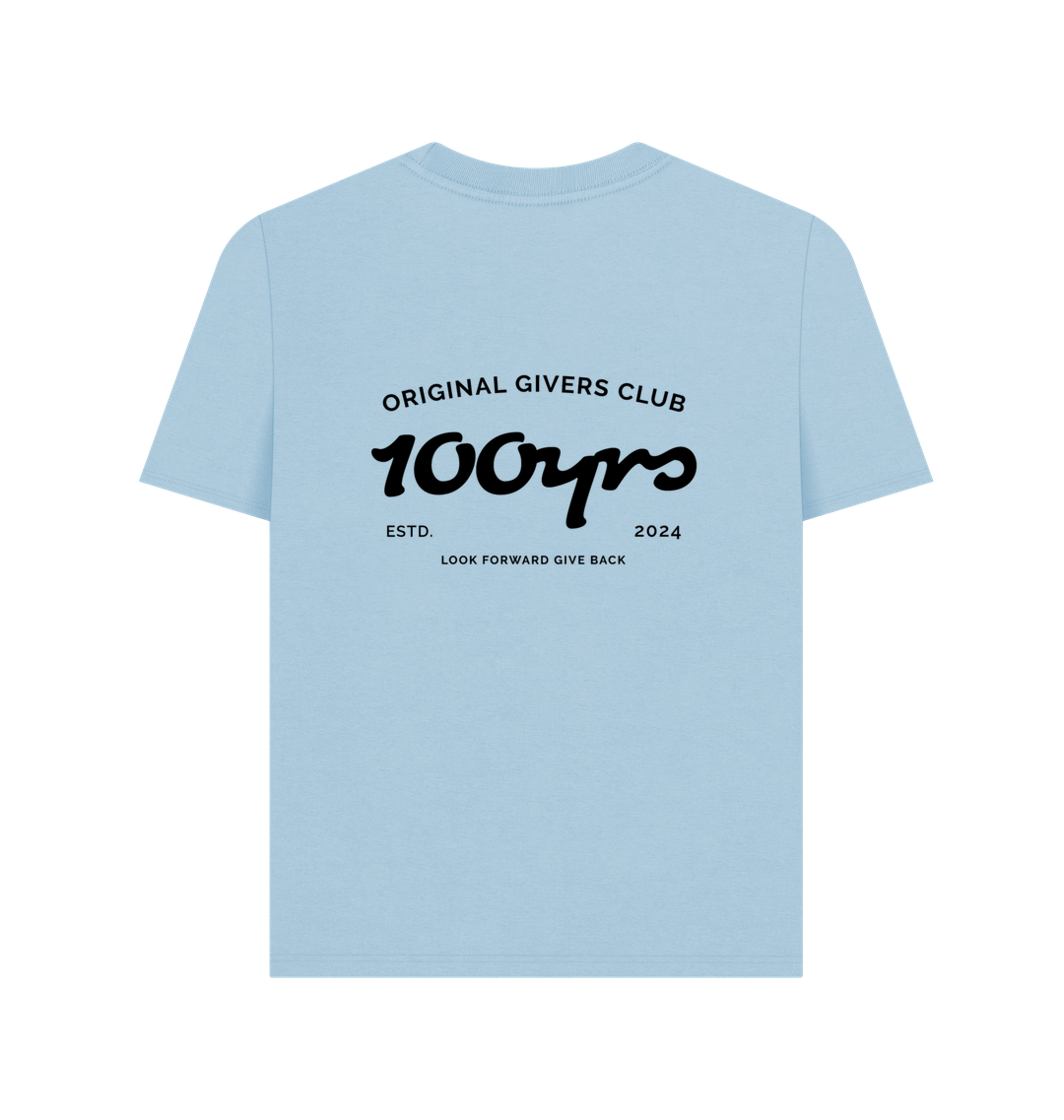 Milky Blue Printed T-shirt Back