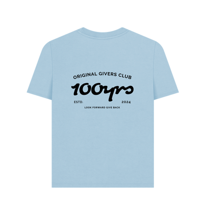 Milky Blue Printed T-shirt Back