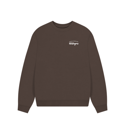 Chocolate Printed Sweater Front