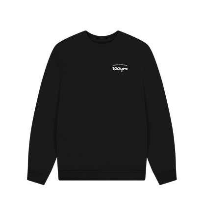 Black Printed Sweater Front