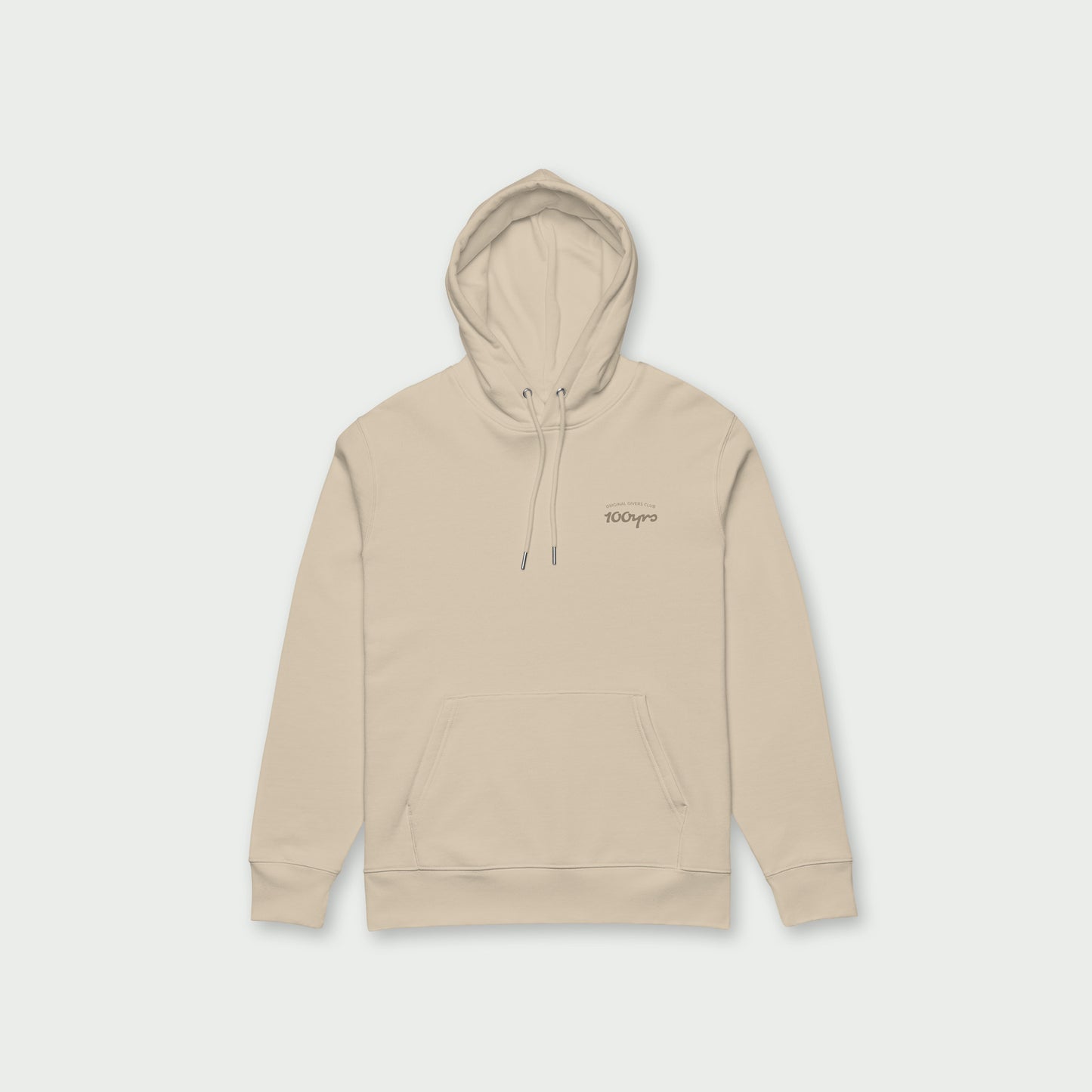 Unisex Organic Hoodie – Warm Taupe OG Club Logo