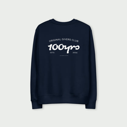 Unisex Organic Sweatshirt – White OG Club Logo