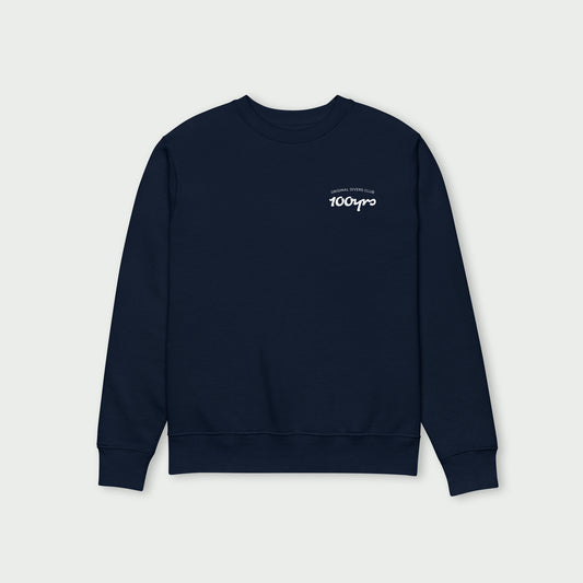 Unisex Organic Sweatshirt – White OG Club Logo
