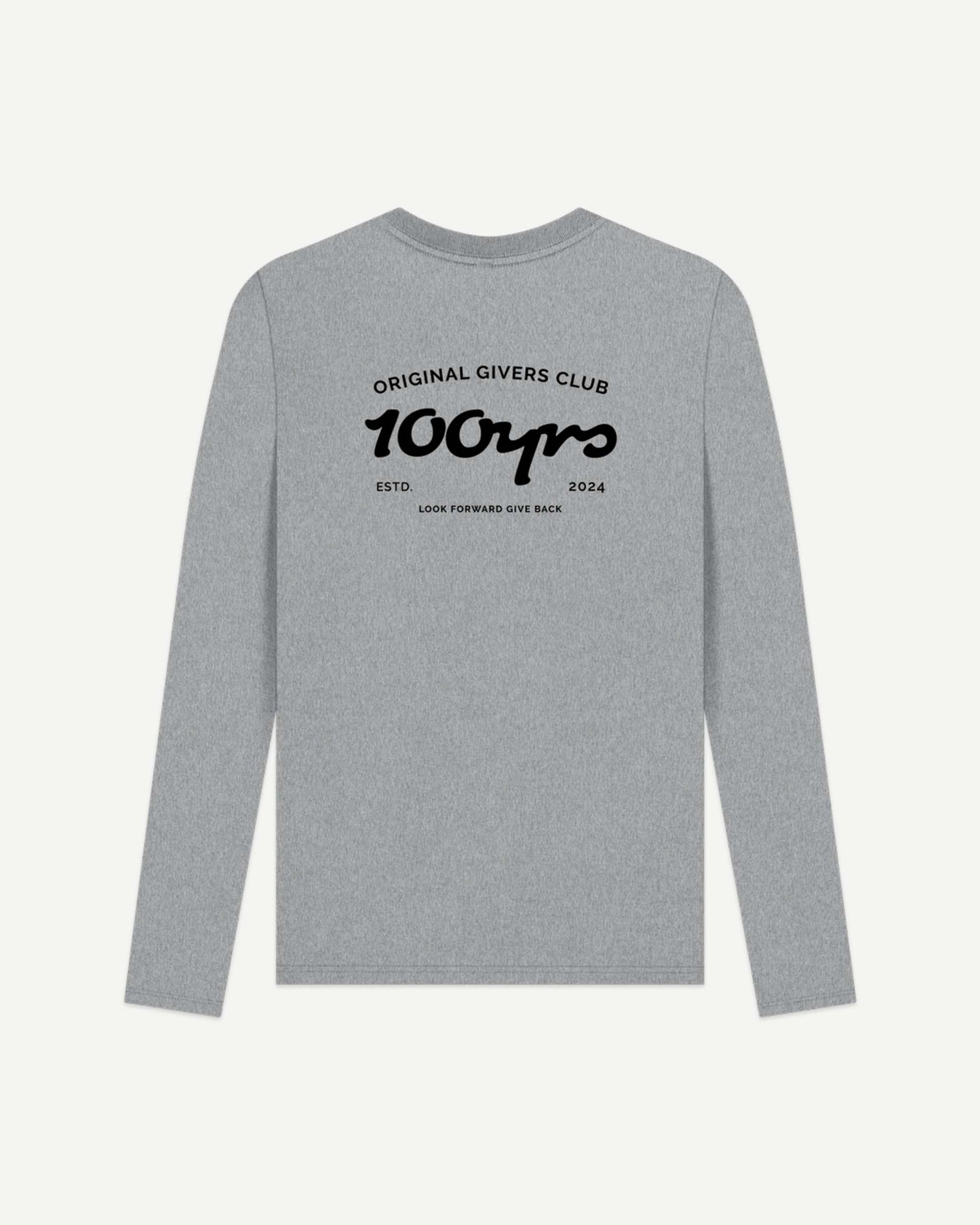 Men's Organic Cotton Long Sleeve T-Shirt - OG Club Black