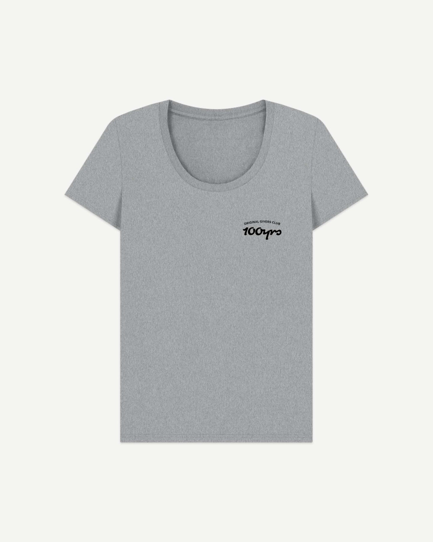 Women's Organic Cotton Scoop Neck T-Shirt - OG Club Black Logo