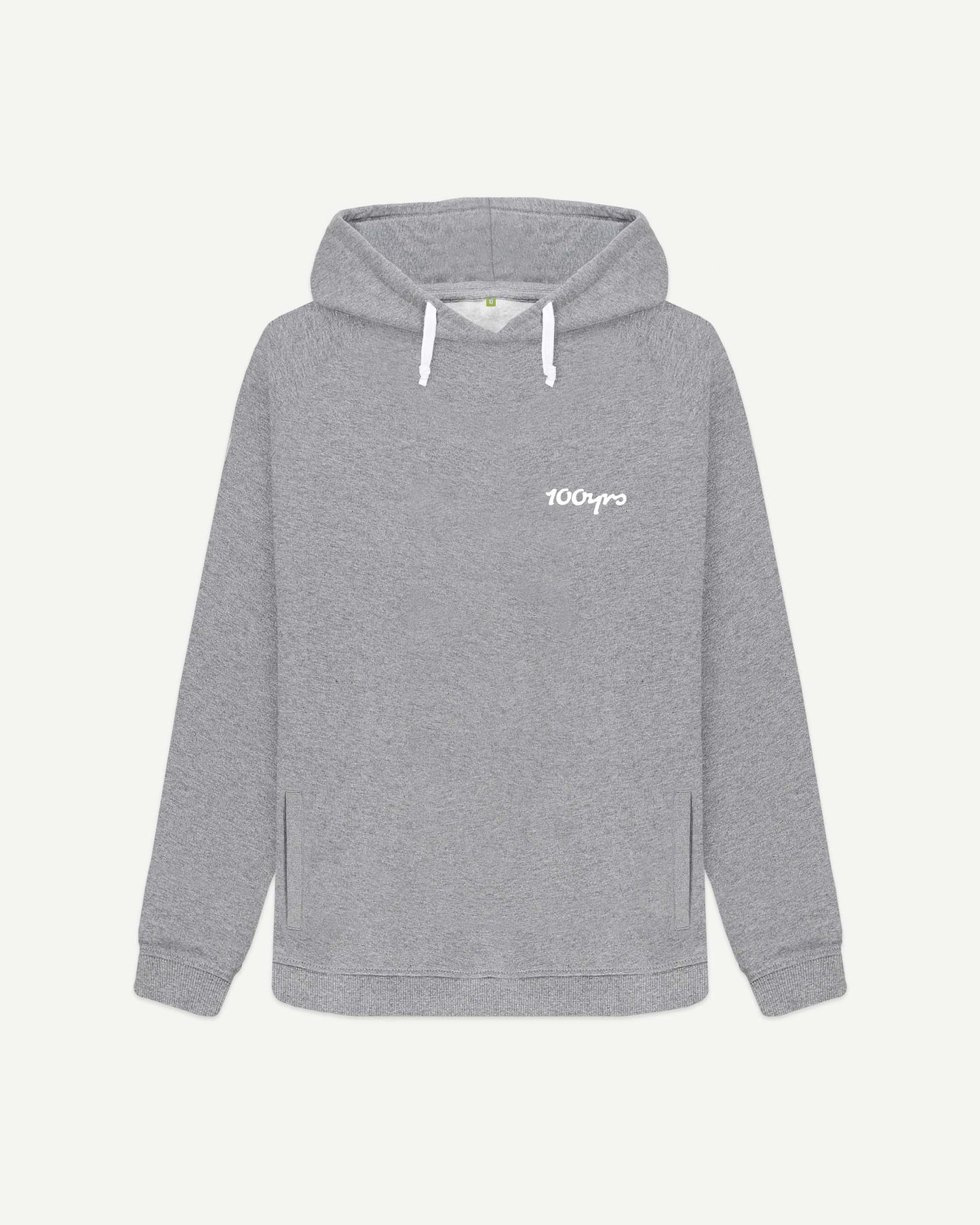 Women's Organic Cotton White Corded Hoodie