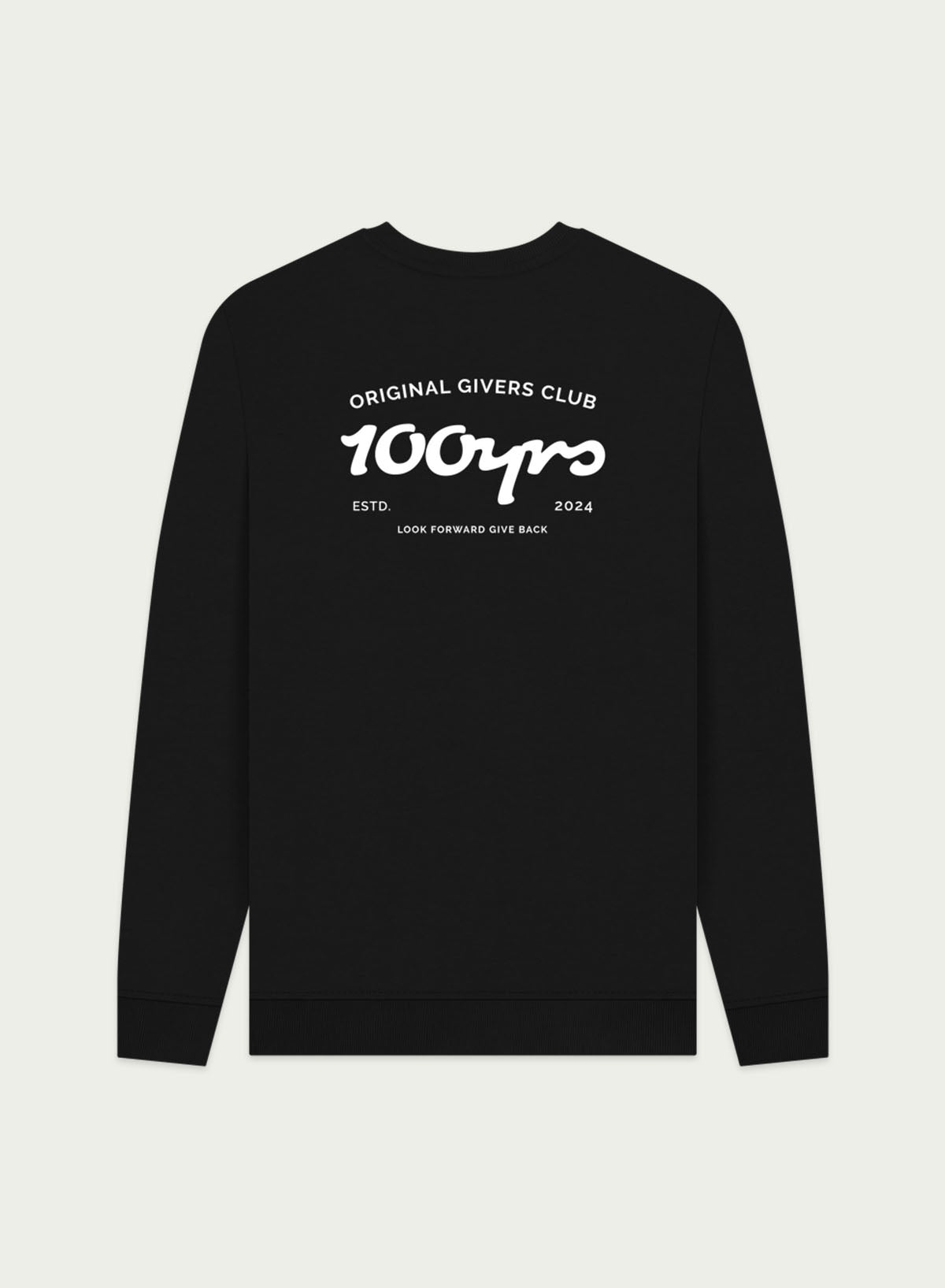 Men's Organic Cotton Crew Neck Sweatshirt - OG Club White Logo