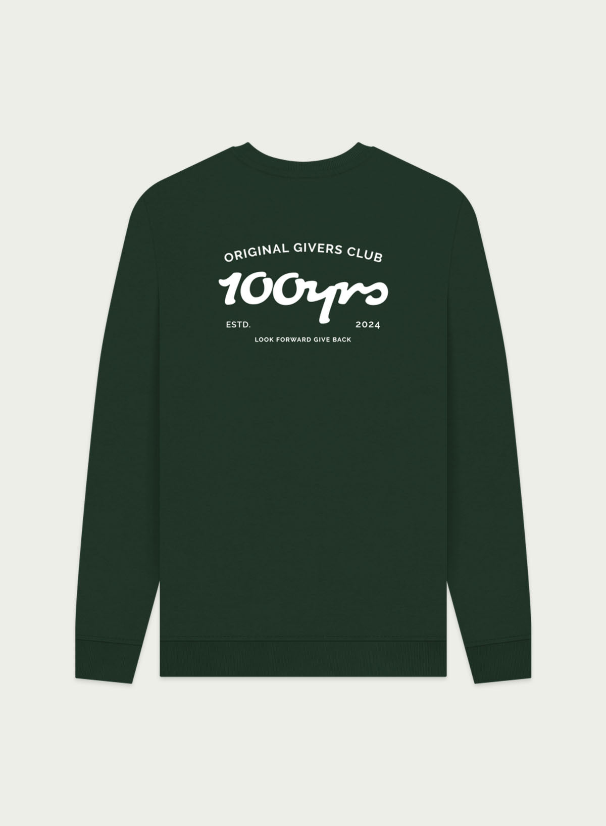 Men's Organic Cotton Crew Neck Sweatshirt - OG Club White Logo