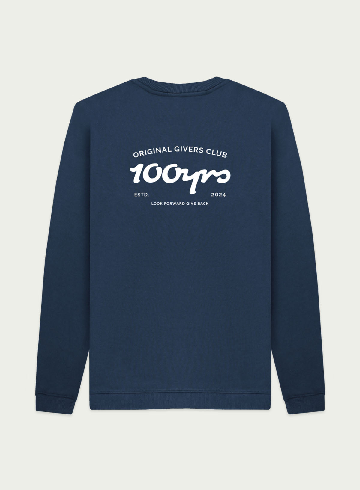 Men's Organic Cotton Crew Neck Sweatshirt - OG Club White Logo