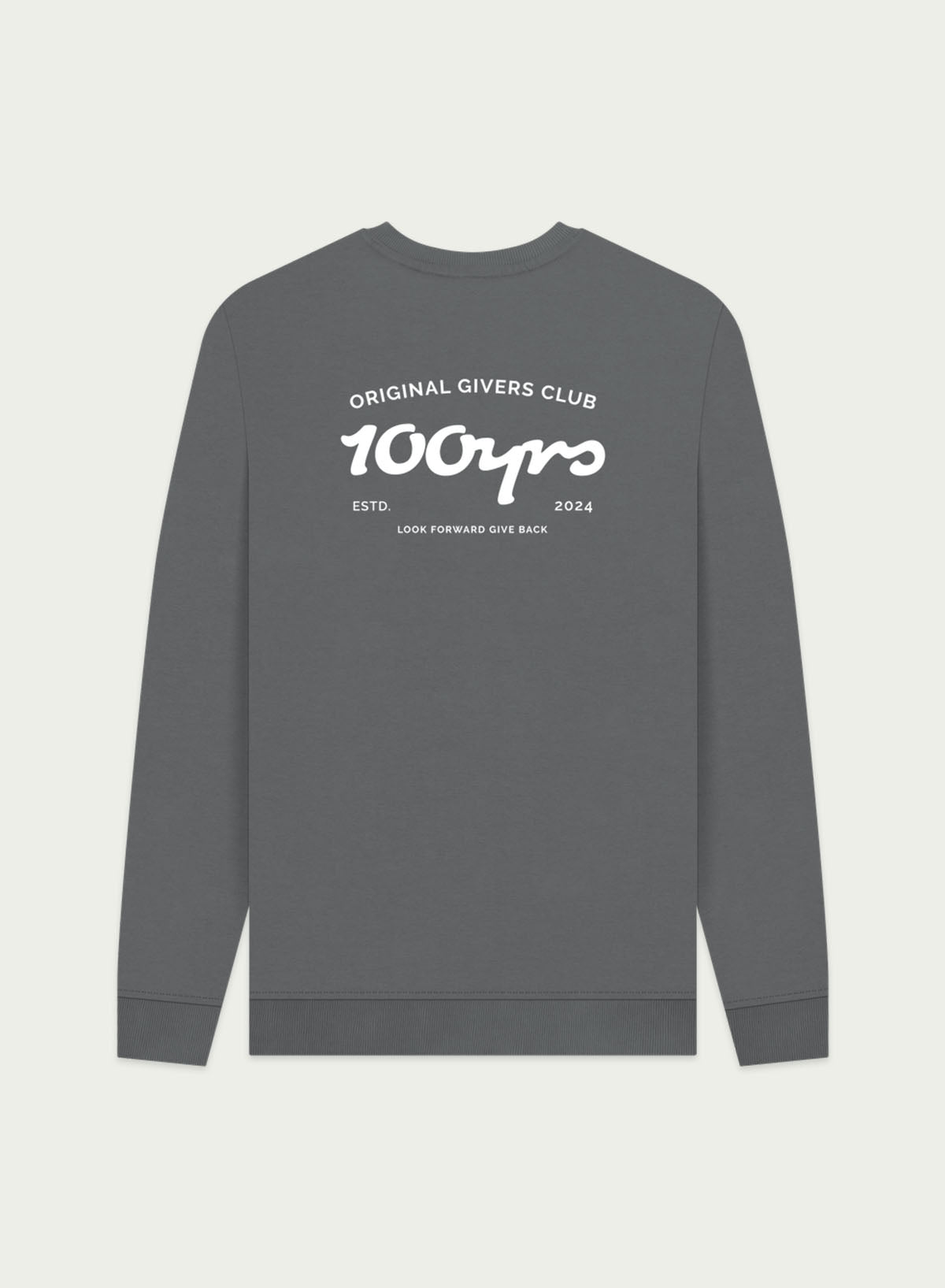 Men's Organic Cotton Crew Neck Sweatshirt - OG Club White Logo