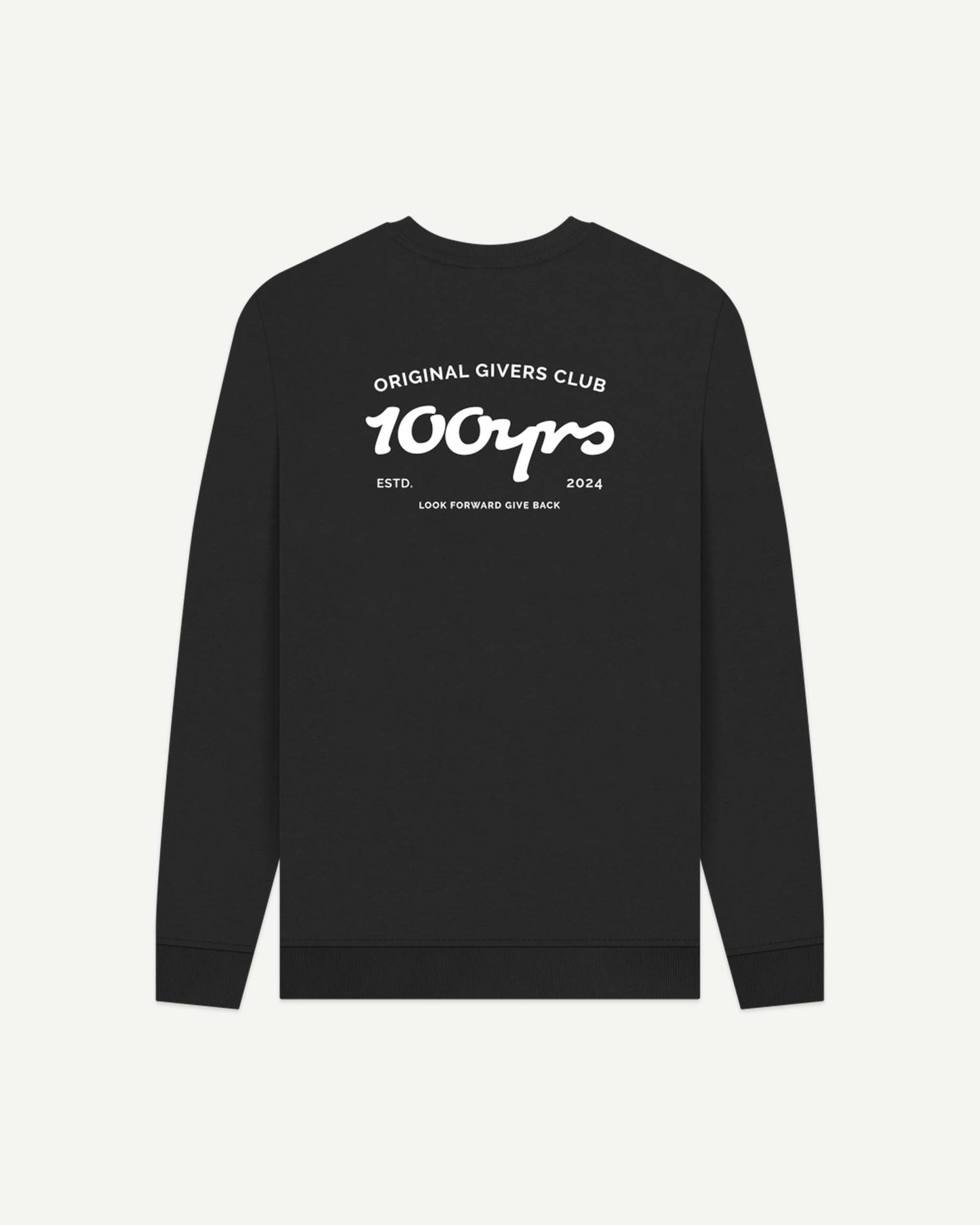 Men's Organic Cotton Crew Neck Sweatshirt - OG Club White Logo