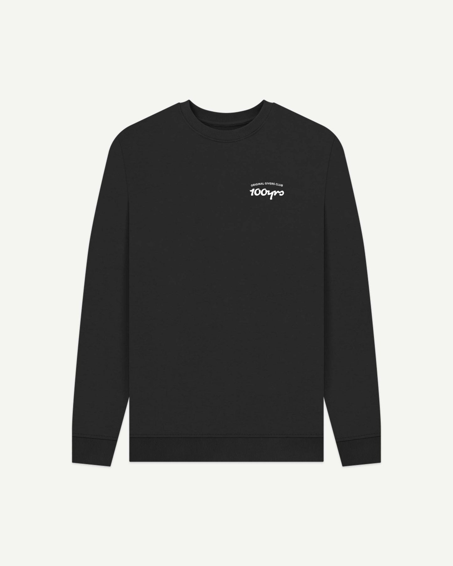 Men's Organic Cotton Crew Neck Sweatshirt - OG Club White Logo