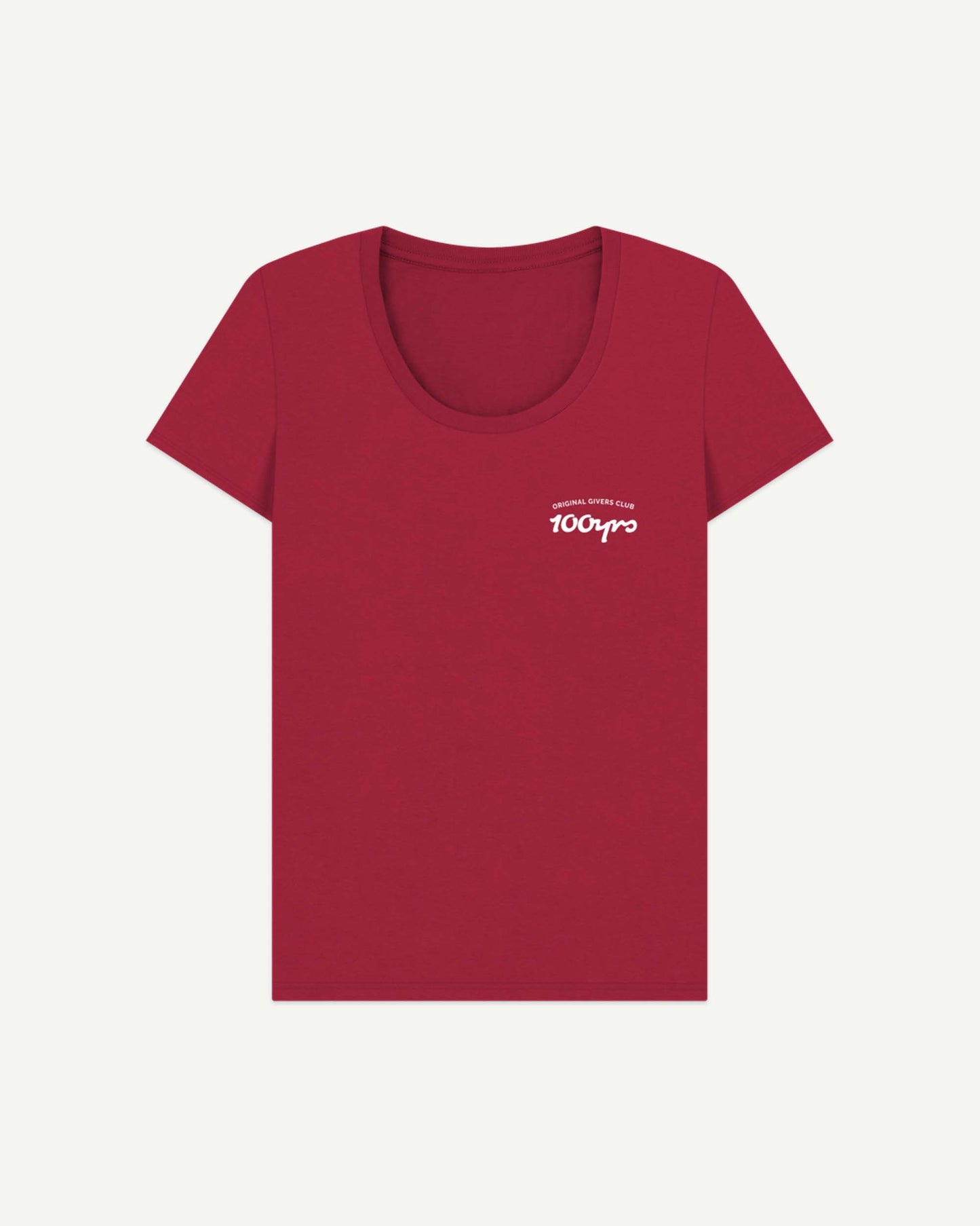 Women's Organic Cotton Scoop Neck T-Shirt - OG Club White Logo