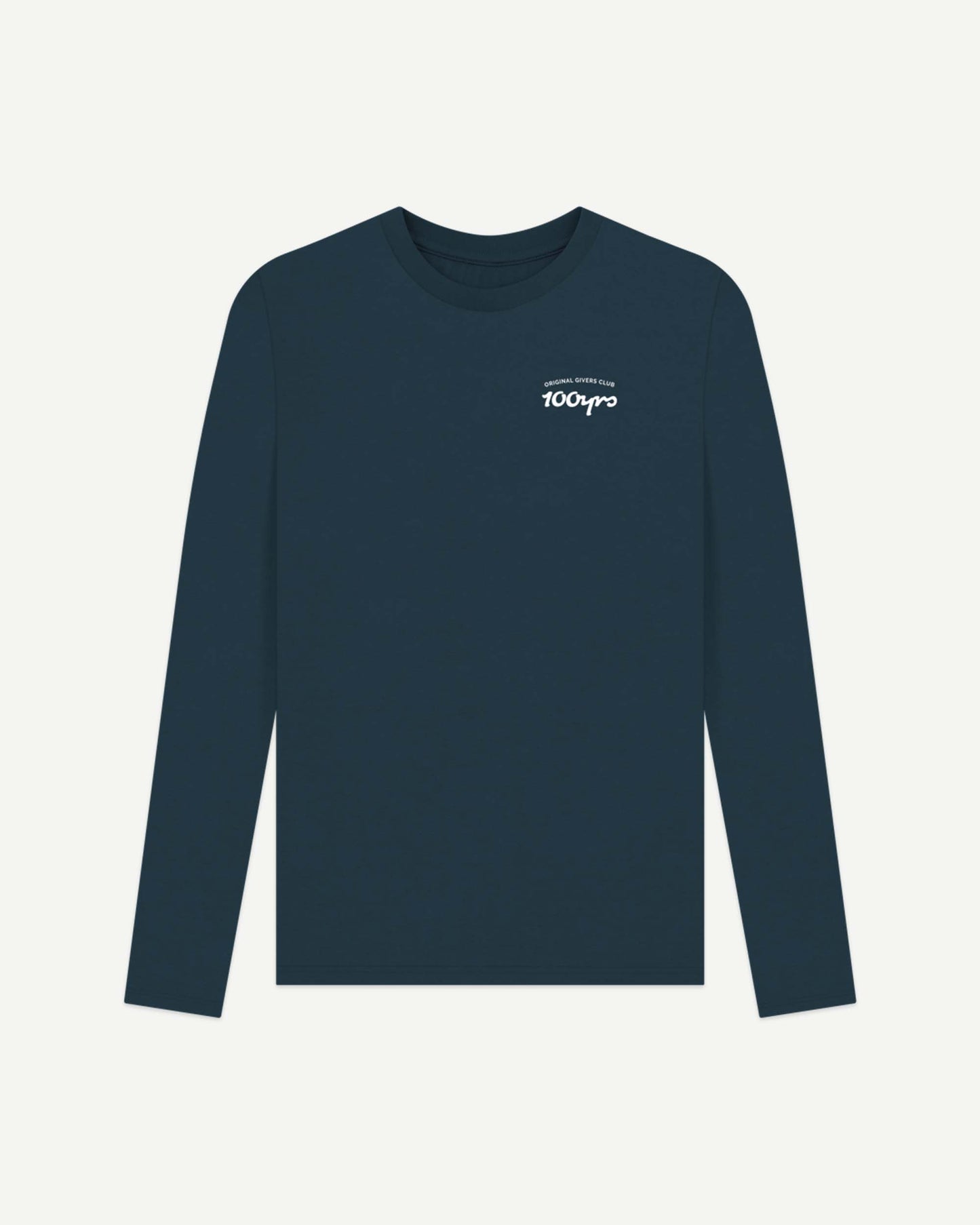Men's Organic Cotton Long Sleeve T-Shirt - OG Club White Logo