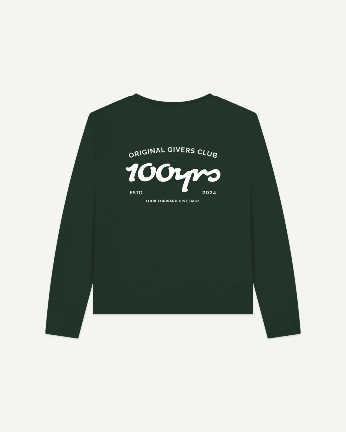 Women's Organic Cotton Heavyweight Long Sleeve T-Shirt - OG Club White Logo
