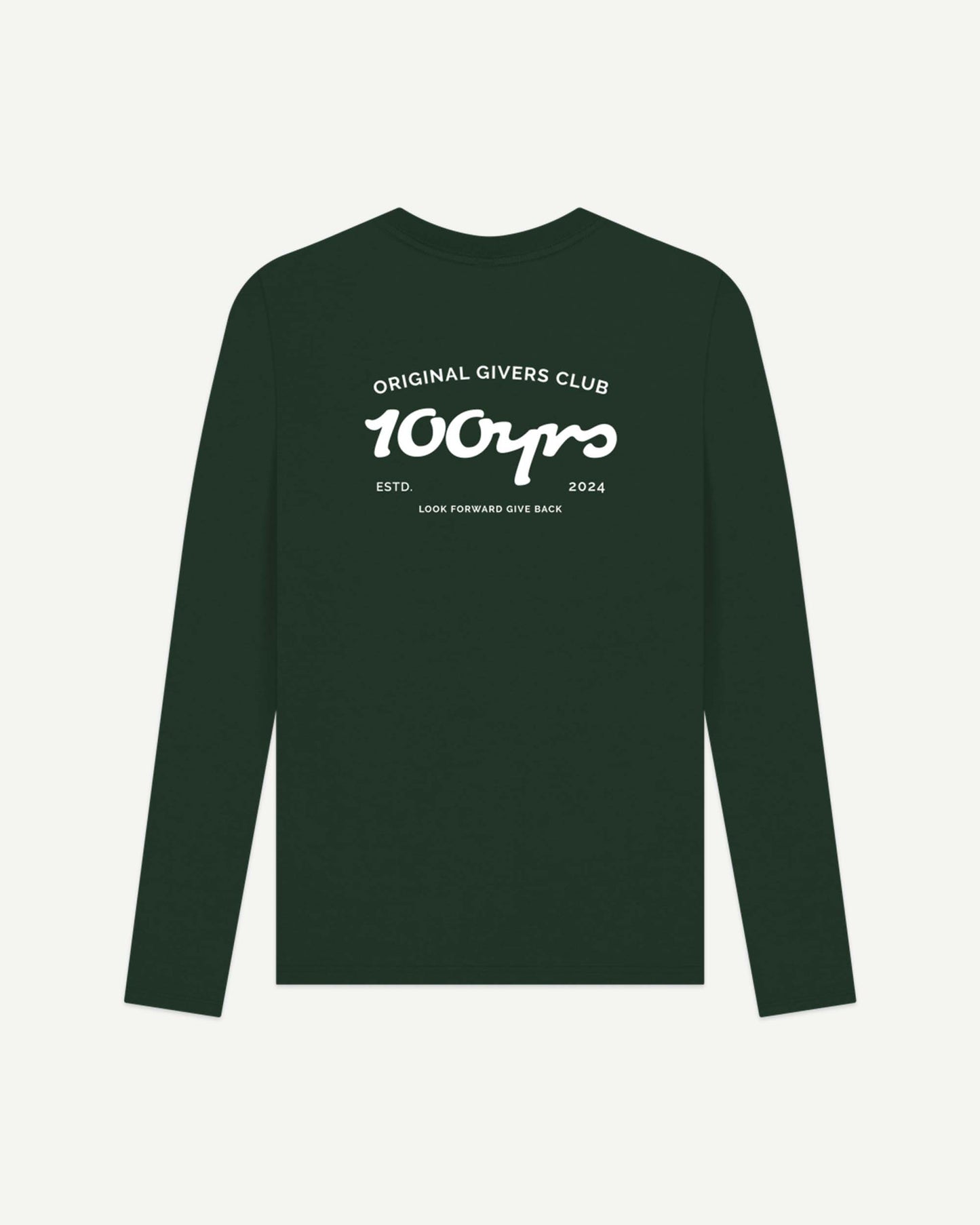 Men's Organic Cotton Long Sleeve T-Shirt - OG Club White Logo