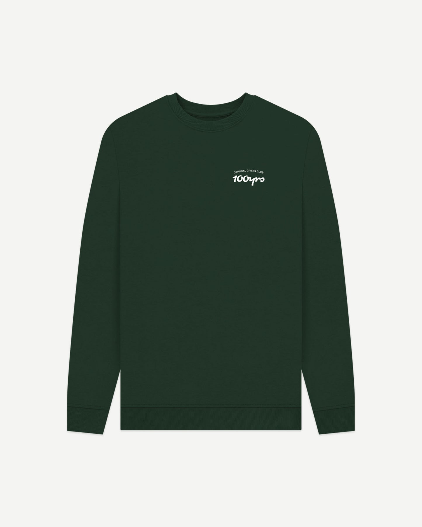 Men's Organic Cotton Crew Neck Sweatshirt - OG Club White Logo