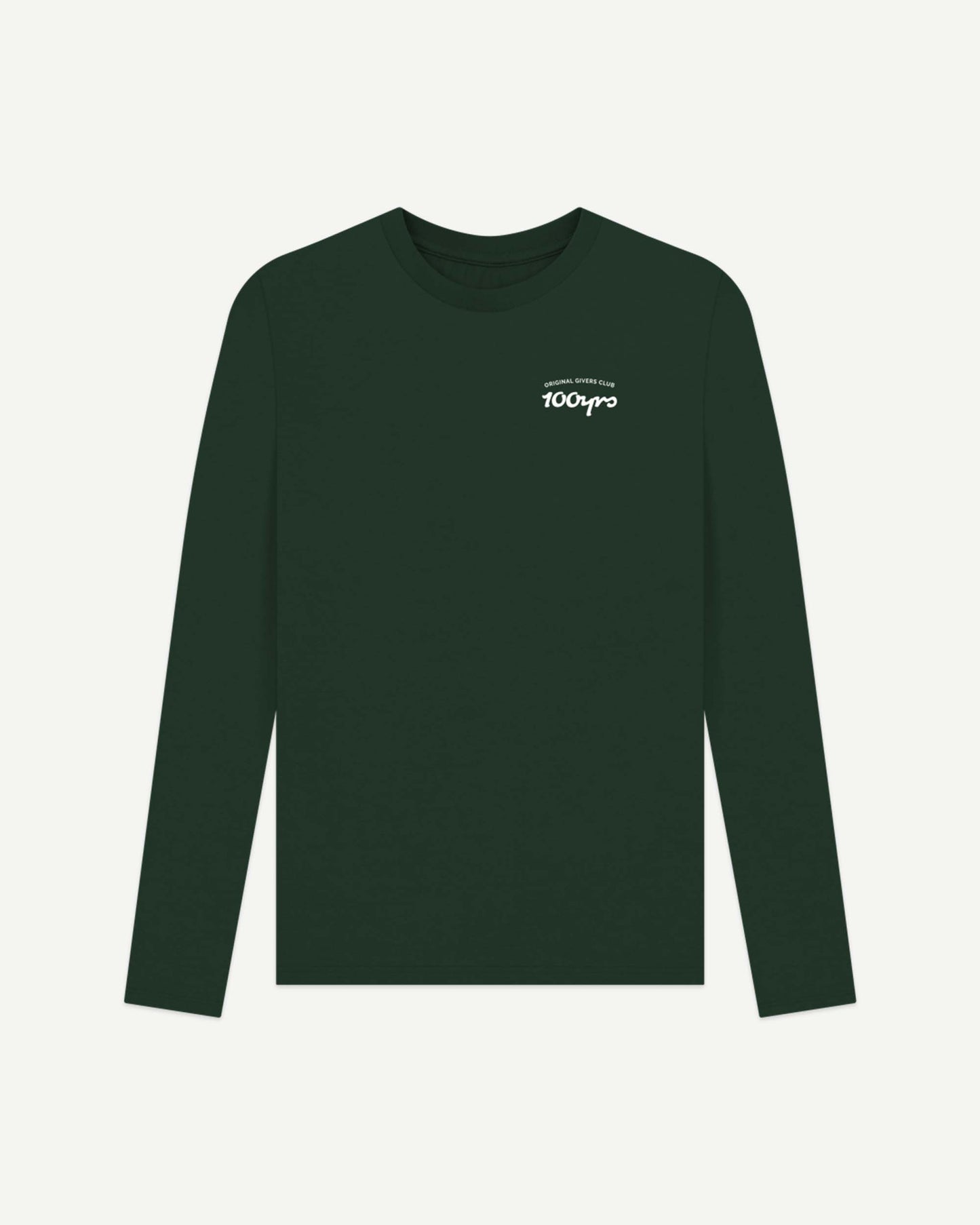 Men's Organic Cotton Long Sleeve T-Shirt - OG Club White Logo