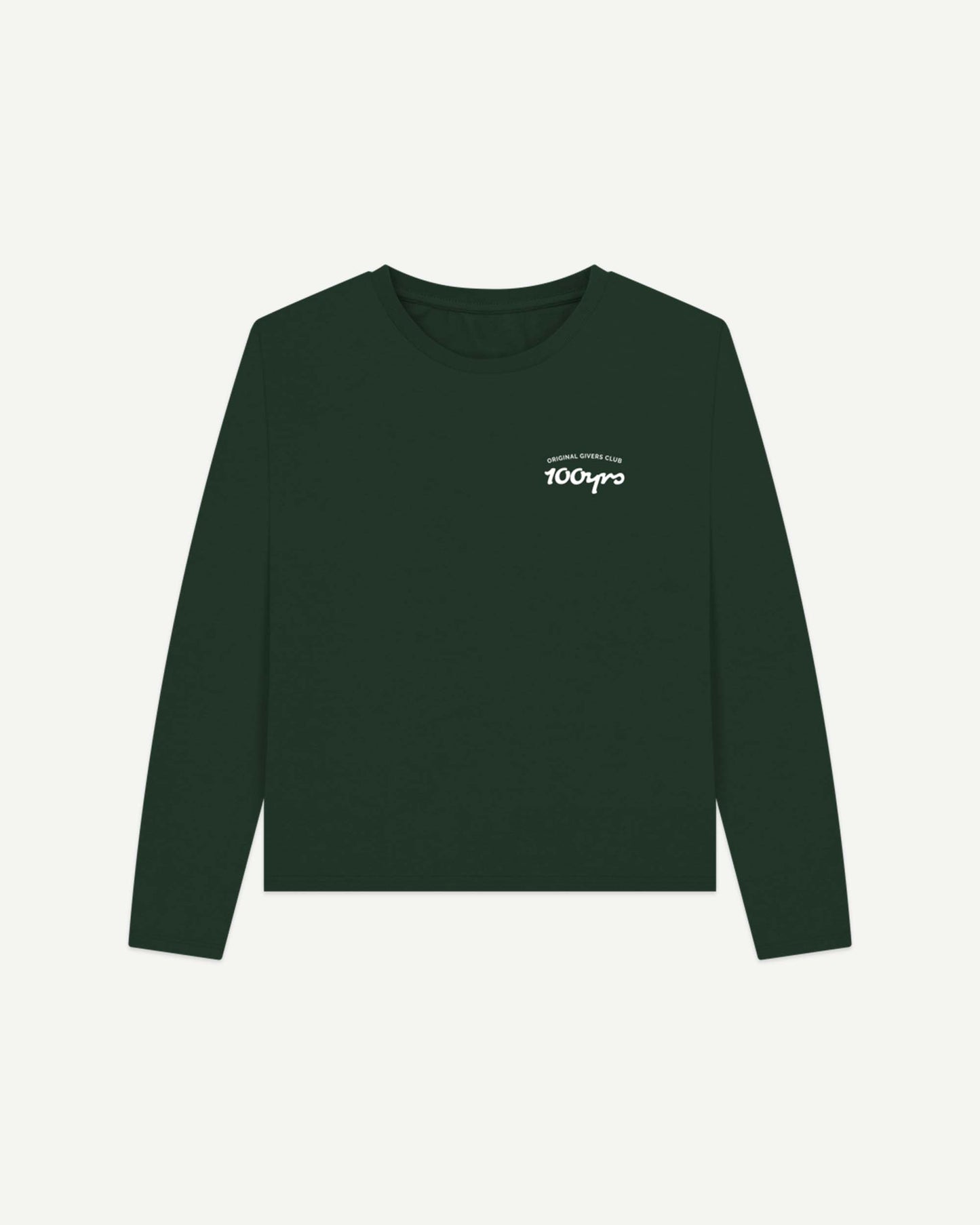 Women's Organic Cotton Heavyweight Long Sleeve T-Shirt - OG Club White Logo