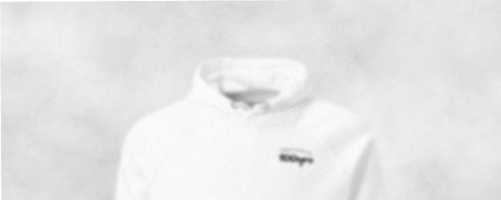 A white organic cotton hoodie with the 100yrs Original Givers Club logo on the front.