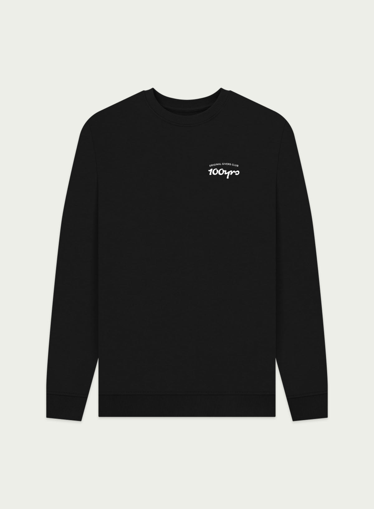 Men's Organic Cotton Crew Neck Sweatshirt - OG Club White Logo