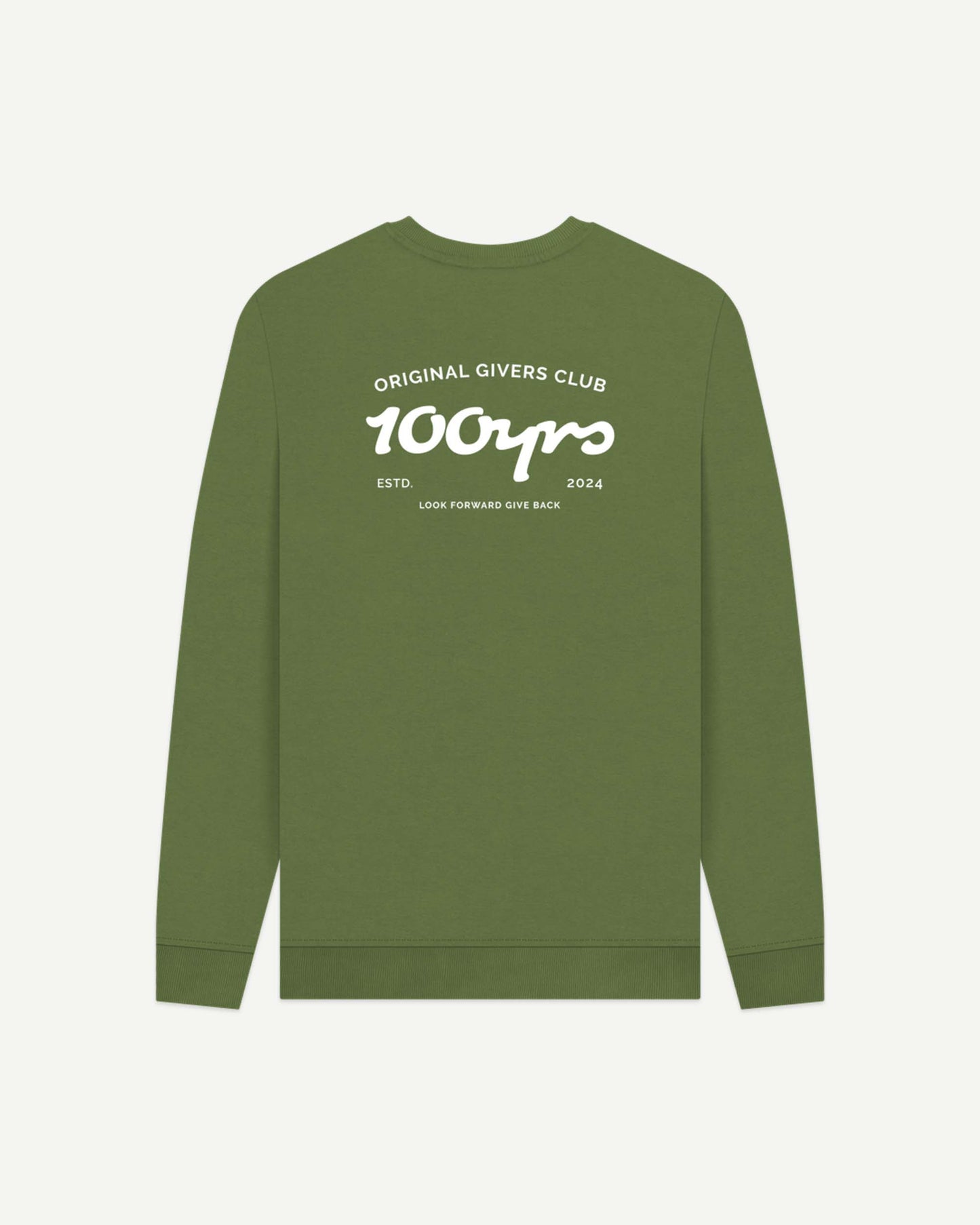 Men's Organic Cotton Crew Neck Sweatshirt - OG Club White Logo