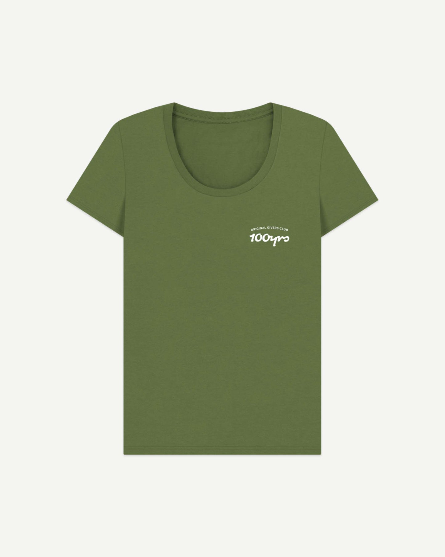 Women's Organic Cotton Scoop Neck T-Shirt - OG Club White Logo