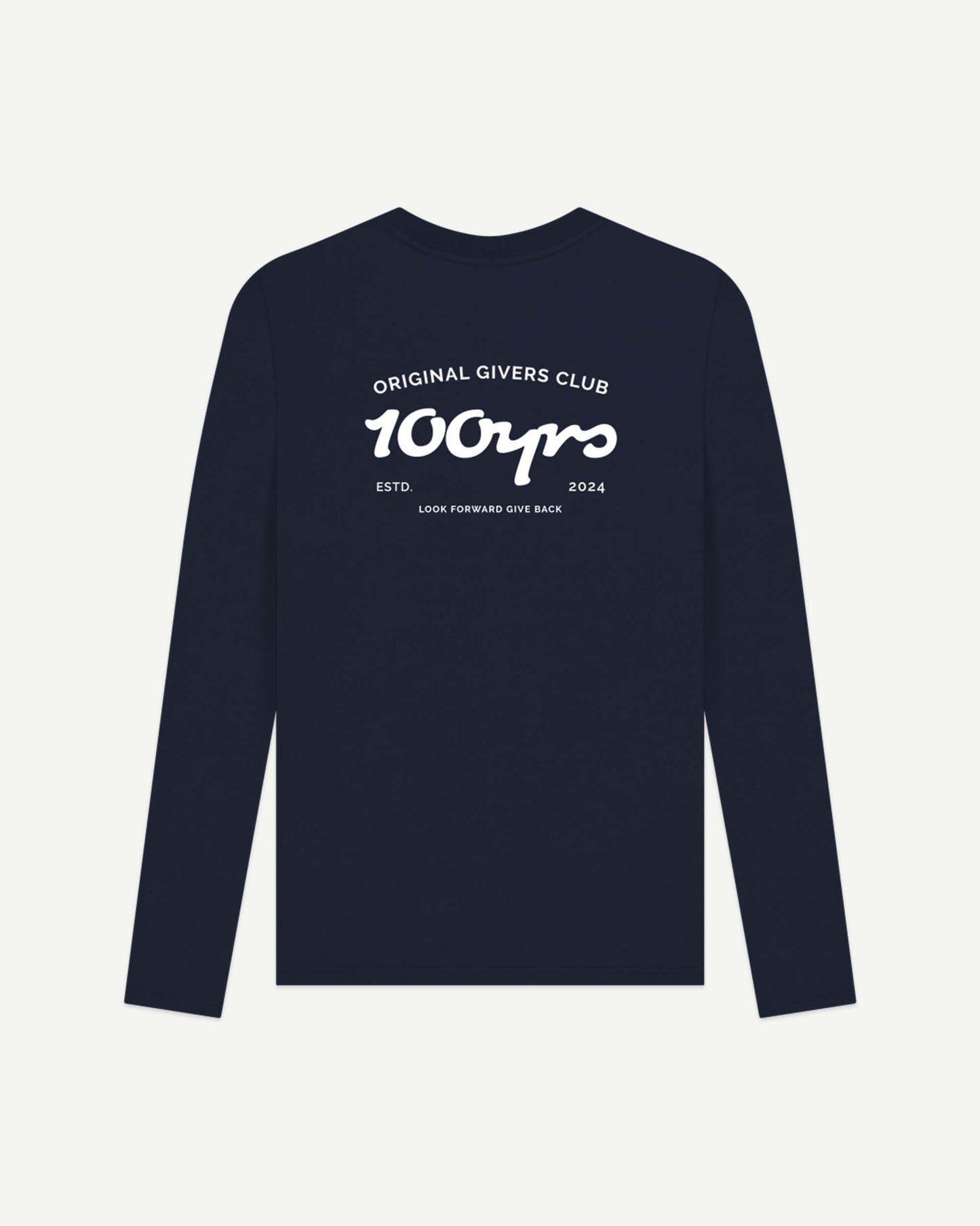 Men's Organic Cotton Long Sleeve T-Shirt - OG Club White Logo