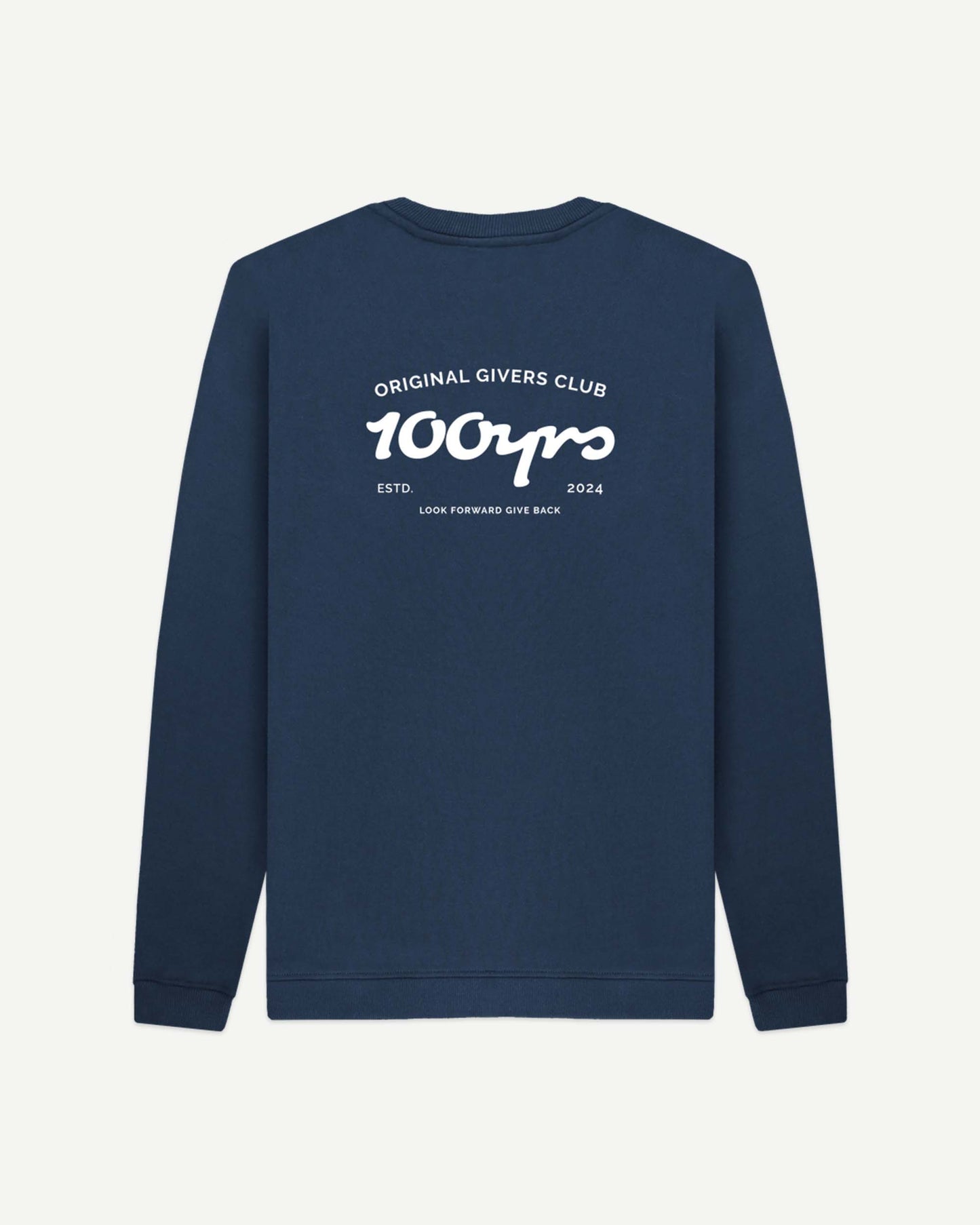 Men's Organic Cotton Crew Neck Sweatshirt - OG Club White Logo