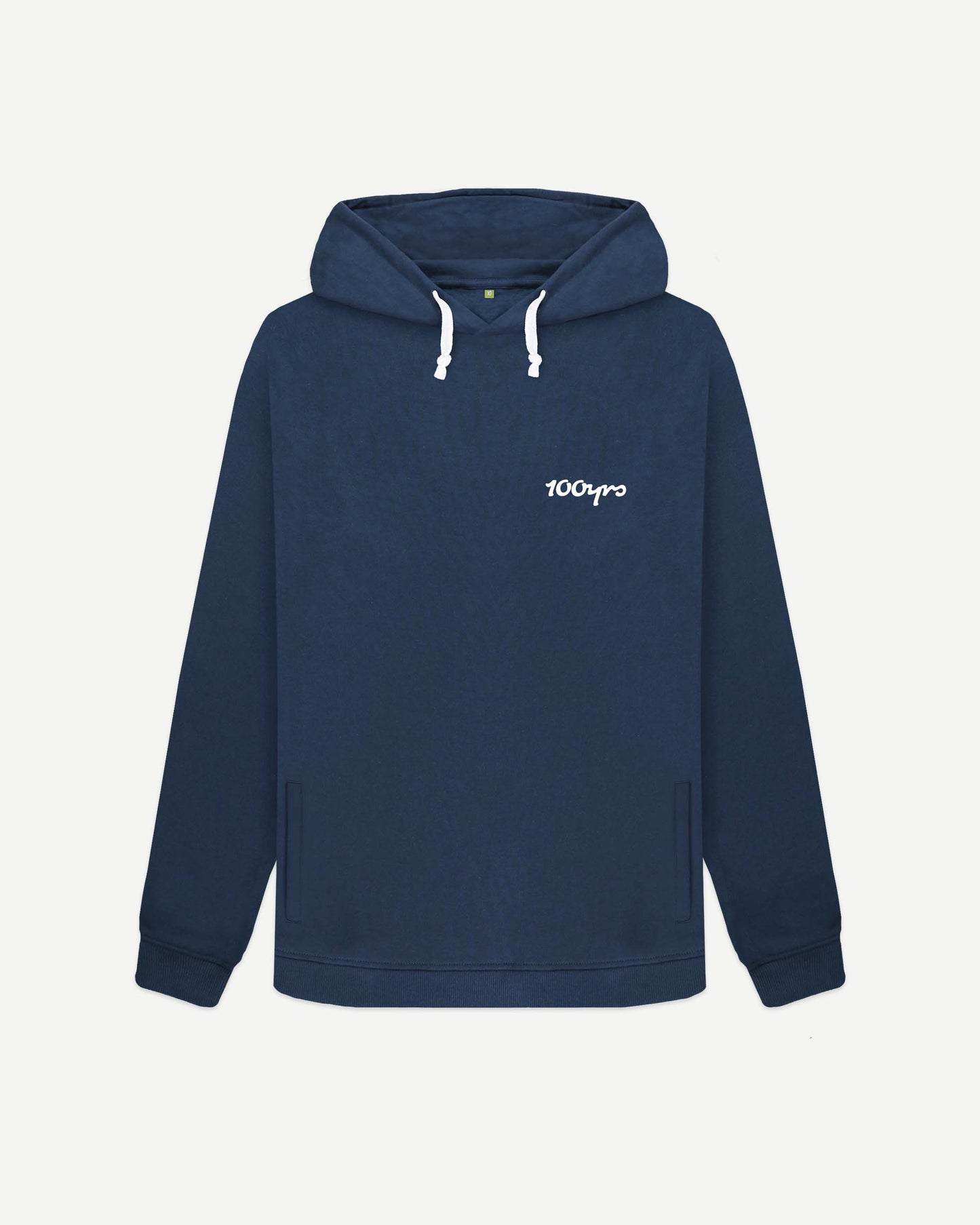 Women's Organic Cotton White Corded Hoodie