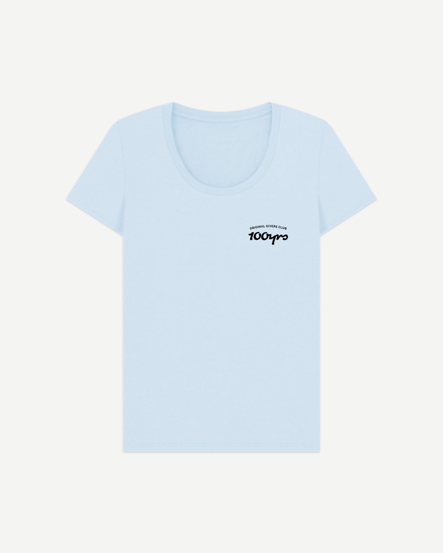 Women's Organic Cotton Scoop Neck T-Shirt - OG Club Black Logo